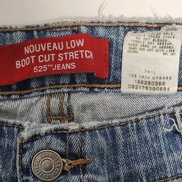 Levi Strauss 525 Women's Jeans 28x30 Nouveau Low Bootcut Stretch Classic Denim - Picture 4 of 8
